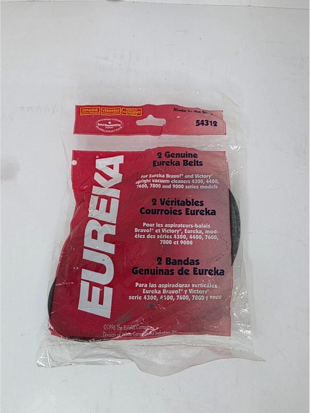 NEW Eureka Vaccum Cleaner Belts 54312 2 pk.